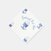 Latte & Whipped Cream (Blue) Napkins Serviette (Ecke)