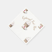 Latte & Whipped Cream (Coffee) Napkins Serviette (Ecke)