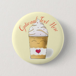 Latte & Whipped Cream (Gelb) Button