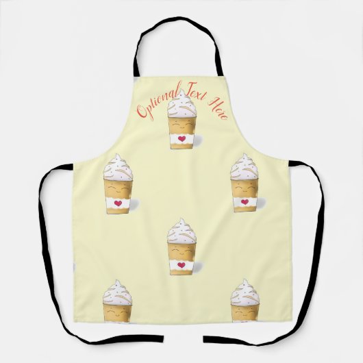 Latte & Whipped Cream (Gelb) Schürze (Vorderseite)