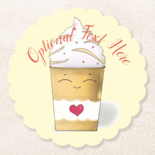 Latte & Whipped Cream (Gelb) Untersetzer