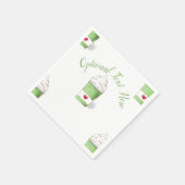 Latte & Whipped Cream (Green) Napkins Serviette (Ecke)