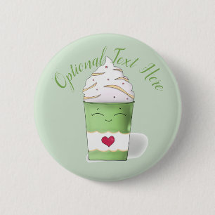 Latte & Whipped Cream (grün) Button