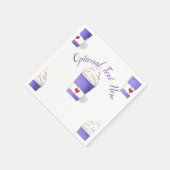 Latte & Whipped Cream (Lila) Napkins Serviette (Ecke)