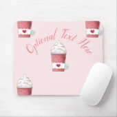 Latte & Whipped Cream (Pink) Mousepad (Mit Mouse)