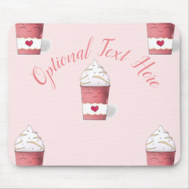 Latte & Whipped Cream (Pink) Mousepad