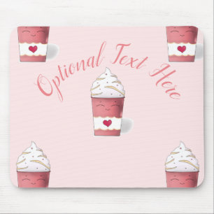 Latte & Whipped Cream (Pink) Mousepad