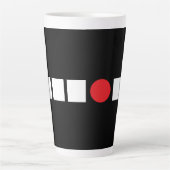 Latte - White Square - Red Dot Milchtasse (Vorderseite)