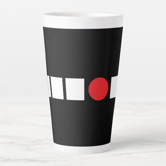 Latte - White Square - Red Dot Milchtasse (Vorderseite)