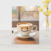 Latte zum Geburtstag lächeln Karte (Gelbe Blume)