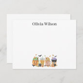 Latten personalisiert stationär mitteilungskarte (Vorne/Hinten)