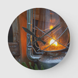 Lattern im Plains Camp, Krüger Nationalpark Runde Wanduhr