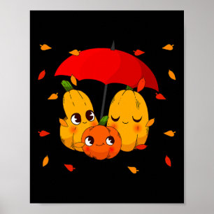 Lattes Pumpkin Gewürz Herbst Halloween Frauen Poster