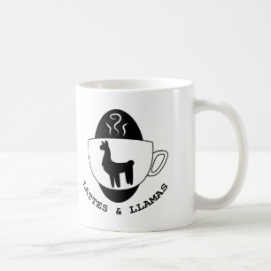 Lattes und Lama-Logo-Tasse Kaffeetasse