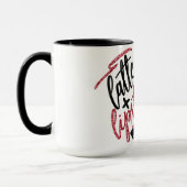 Lattes und Lippenstift-Imitat-Glitzer-Rot Tasse (Links)