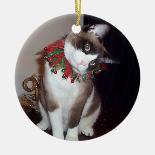 Lattes Weihnachten Keramik Ornament (Vorne)