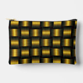 Lattice Black und Gold Zubehörtasche (Vorderseite)