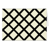 Lattice Blank Cards (Cream & Black) (Vorderseite (Horizontal))