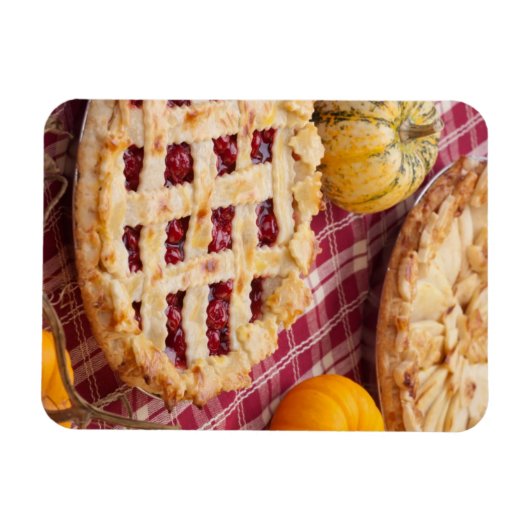 Lattice Cherry Pie und Apfelkuchen Magnet (Horizontal)