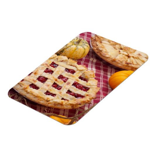 Lattice Cherry Pie und Apfelkuchen Magnet (Linke Seite)