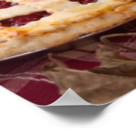 Lattice Cherry Pie und Apfelkuchen Poster (Ecke)