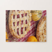Lattice Cherry Pie und Apfelkuchen Puzzle (Horizontal)