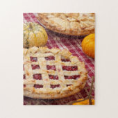 Lattice Cherry Pie und Apfelkuchen Puzzle (Vertikal)