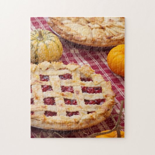 Lattice Cherry Pie und Apfelkuchen Puzzle (Vertikal)