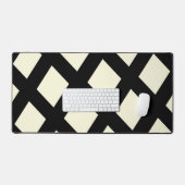 Lattice Desk Mat (Creme & Black) Schreibtischunterlage (Tastatur & Maus)