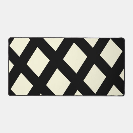 Lattice Desk Mat (Creme & Black) Schreibtischunterlage (Vorderseite)