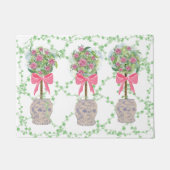Lattice Green Topiary Rose Ingwerjarren Fußmatte (Vorderseite)