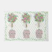 Lattice Green Topiary Rose Ingwerjarren Fußmatte (Vorderseite)