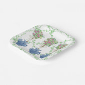 Lattice Green Topiary Rose Ingwerjarren Pappteller (Gewinkelt)