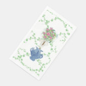 Lattice Green Topiary Rose Ingwerjarren Serviette (Ecke)