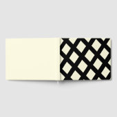 Lattice Guest Book (Cream & Black) Gästebuch (Voll)