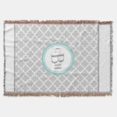 Lattice marokkanische Tile Monogram Muster Decke (Vorderseite)