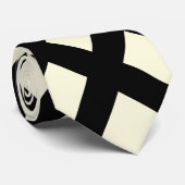 Lattice Neck Tie (Cream & Black) Krawatte (Gerollt)
