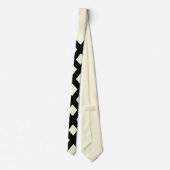 Lattice Neck Tie (Cream & Black) Krawatte (Rückseite)