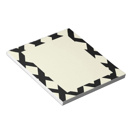 Lattice Notepad (Cream & Black) Notizblock (angewinkelt)