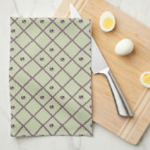 Lattice Pansy Tea Towel Geschirrtuch (Viertel Falte)