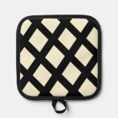 Lattice Pot Holder (Creme & Black) Topflappen (Vorderseite)