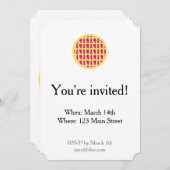 Lattice Raspberry Pie - Pi Day Einladung (Vorne/Hinten)