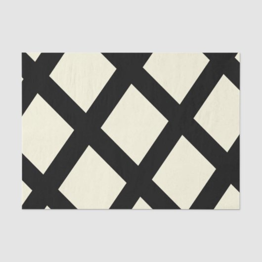 Lattice Tissue Paper (Creme & Black) Seidenpapier (Vorderseite)