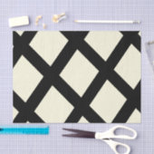 Lattice Tissue Paper (Creme & Black) Seidenpapier (Handwerk)