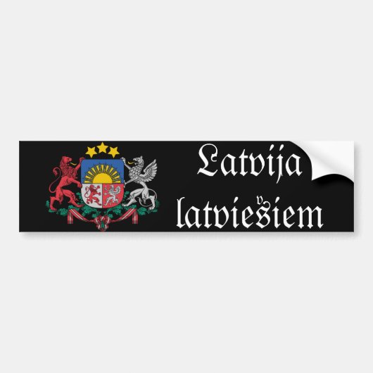 Latvain Autoaufkleber mit Wappen (Vorne)