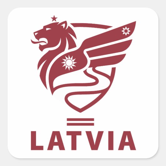 Latvia Baltic State Northern Europe Quadratischer Aufkleber (Vorderseite)