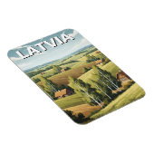 Latvia Countryside Travel Magnet (Rechte Seite)