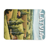 Latvia Countryside Travel Magnet (Horizontal)