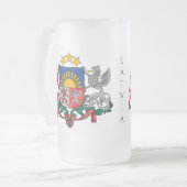 Latvia-Emblem Mattglas Bierglas (Vorderseite Links)