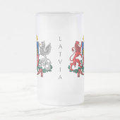 Latvia-Emblem Mattglas Bierglas (Mittel)